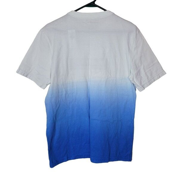American Eagle Outfitters Tee Shirt Blue White Mens Small Basic Ombre Wash - Picture 6 of 11